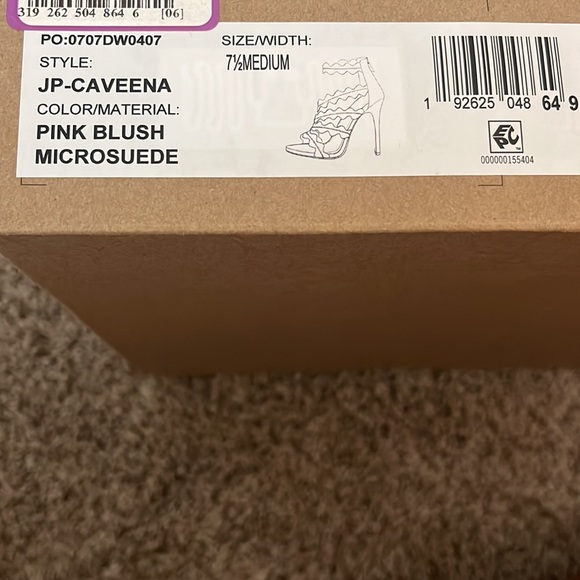 Jessica Simpson heels, blush pink, thin heel, 3 inch heel, worn once, size 7.5 - Picture 9 of 11